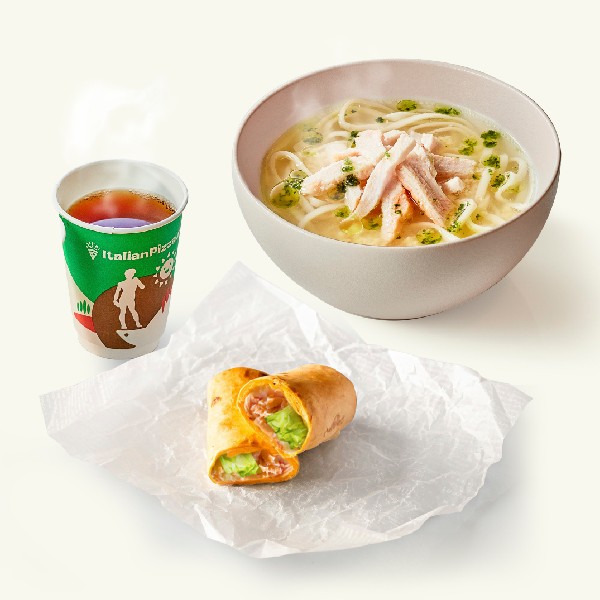 Комбо-обед Суп и Буритто с лососем