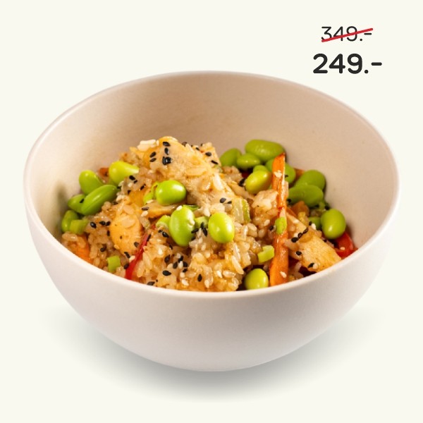 Рис вок с Курицей и соусом на выбор